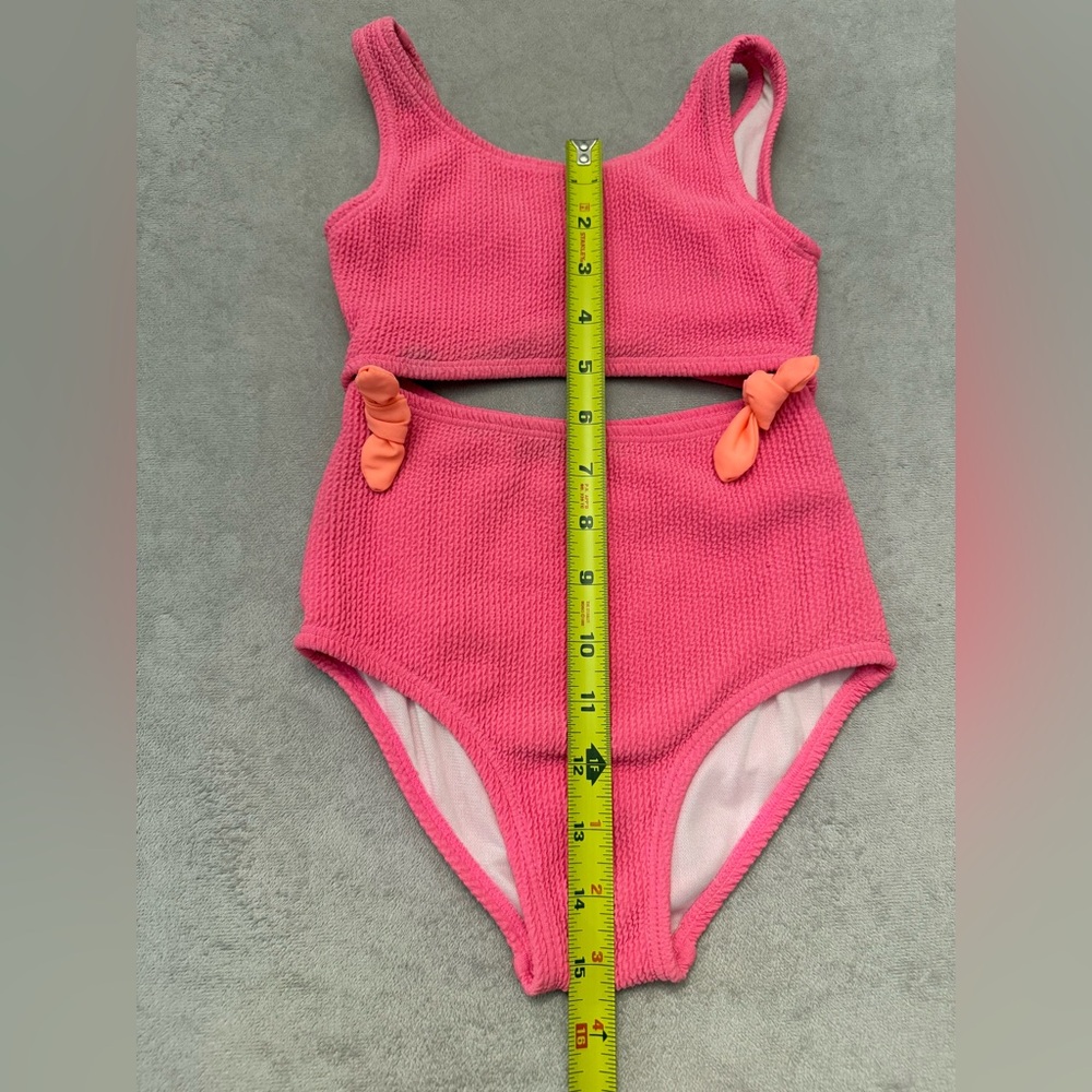 Girls Size 6 Swimsuit Lot 2Pc One Piece Pink Orange Summer Pool Beach Bundle - Picture 3 of 9